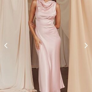 Elegant Pink Sleeveless Dress